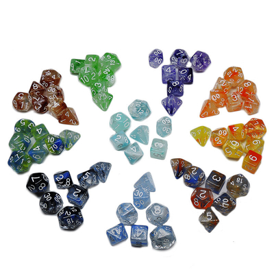 Twee strengen rook samenvoegen Hars RPG dobbelstenen Desktop spel dobbelstenen set