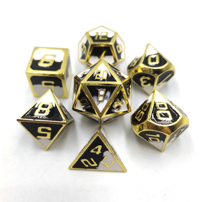 Handgepoetst Uniek Handgemaakt Duurzaam metaal 7 stukken Polyhedron Dice Set