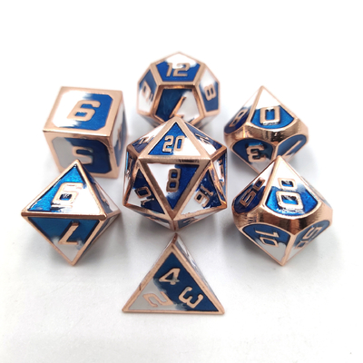 Handgepoetst Uniek Handgemaakt Duurzaam metaal 7 stukken Polyhedron Dice Set