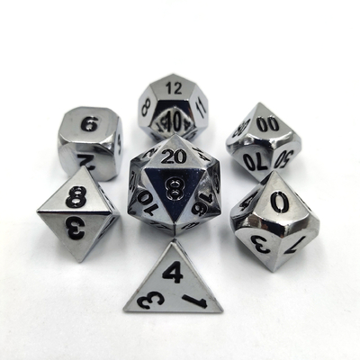 Champagne Gold Color Metal Polyhedraal Dobbelstenen Desktop Game Dobbelstenen Set