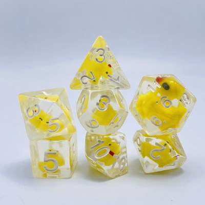 Duckling Natuurlijke hars multi-noodle tafelspel dobbelstenen set dnd dobbelstenen
