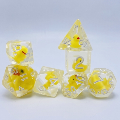 Duckling Natuurlijke hars multi-noodle tafelspel dobbelstenen set dnd dobbelstenen