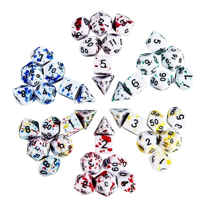 Graffiti Phantom kleur hars bordspel dobbelstenen set dnd dobbelstenen