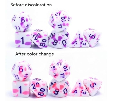 Hoge temperatuur veranderende kleur Graffiti Phantom kleur hars bordspel dobbelstenen set dnd dobbelstenen