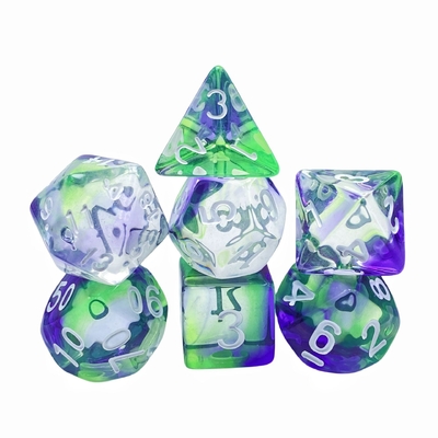 Kleur kristal hars desktop spel dobbelstenen set dnd dobbelstenen