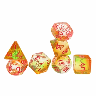 Kleur kristal hars desktop spel dobbelstenen set dnd dobbelstenen