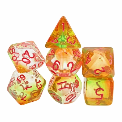 Kleur kristal hars desktop spel dobbelstenen set dnd dobbelstenen
