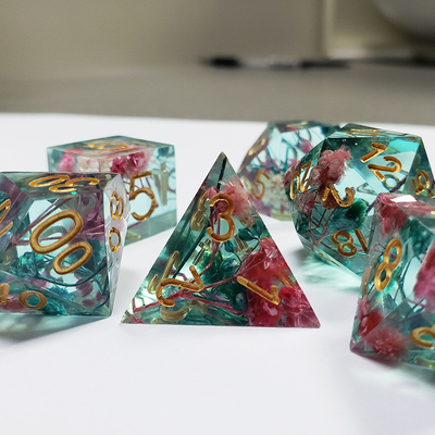 Gedroogde bloemen Hars Boarding Dice Set Draak en Dungeon