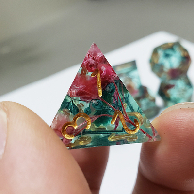 Gedroogde bloemen Hars Boarding Dice Set Draak en Dungeon
