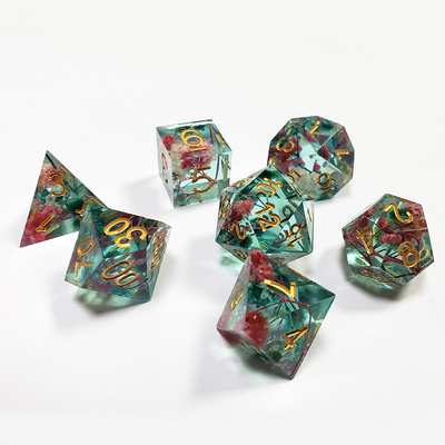 Gedroogde bloemen Hars Boarding Dice Set Draak en Dungeon