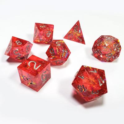 Phantom rood hars &amp; folie goud Hars Boarding Dice Set Dragon en Dungeon