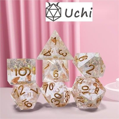 Phantom transparante kleur kristal Hars Boarding Dice Set dnd dobbelstenen