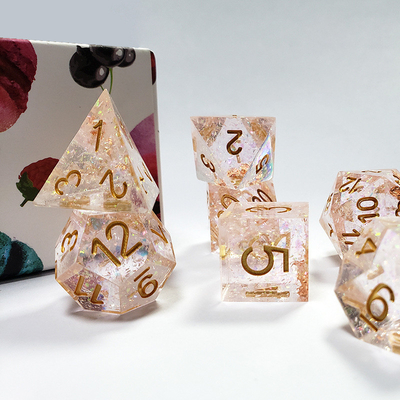 Phantom transparante kleur kristal Hars Boarding Dice Set dnd dobbelstenen