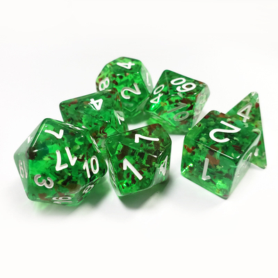 Sprite groen kristal Resin Boarding Dice Set dnd dobbelstenen
