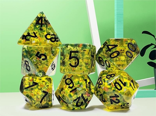 Gele flits Resin Boarding Dice Set Dnd Dice