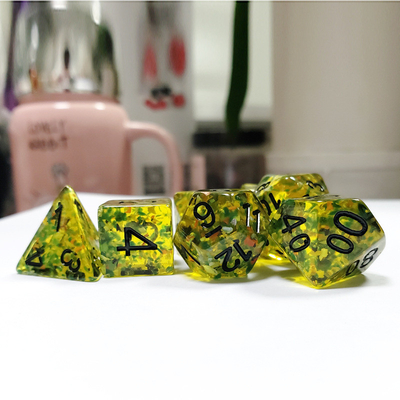 Gele flits Resin Boarding Dice Set Dnd Dice