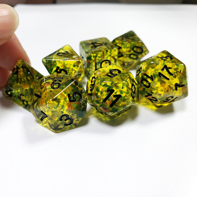 Gele flits Resin Boarding Dice Set Dnd Dice