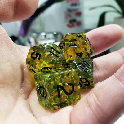 Gele flits Resin Boarding Dice Set Dnd Dice
