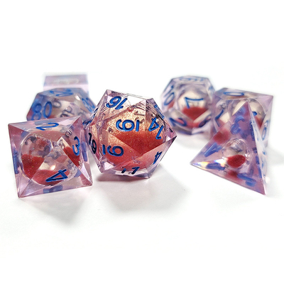 Rood stroming zand Hars multi-noodle tablet spel dobbelstenen set dnd dobbelstenen