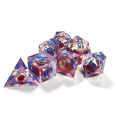 Rood stroming zand Hars multi-noodle tablet spel dobbelstenen set dnd dobbelstenen