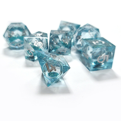 De kleur van de oceaan Hars multi-noodle tablet spel dobbelstenen set dnd dobbelstenen