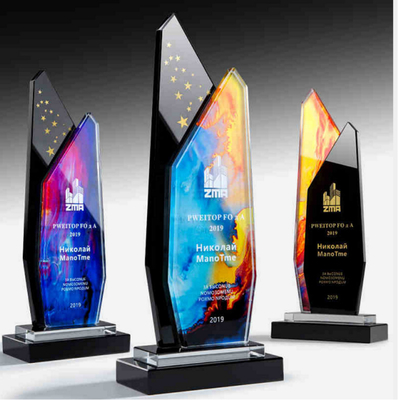 Multicolor kristalhars trofee helder en slijtvast