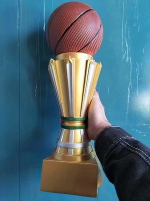 Sportcompetitie Hars trofee met logo aan te passen