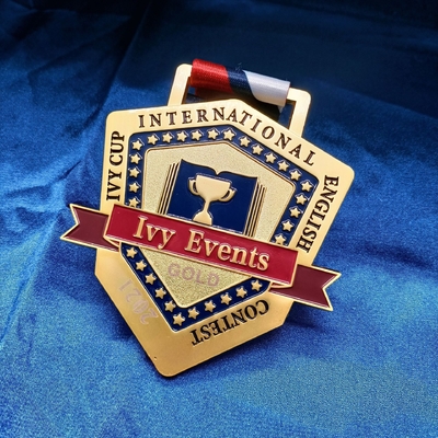 Metalen medaille voor marathon voor gelegenheden en evenementen