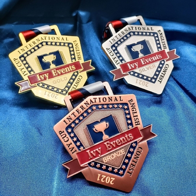Metalen medaille voor marathon voor gelegenheden en evenementen