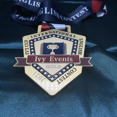 Metalen medaille voor marathon voor gelegenheden en evenementen