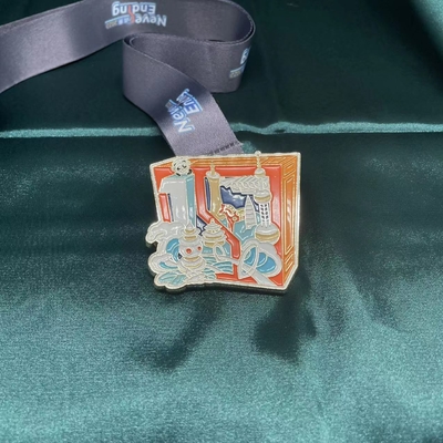 Metalen medaille voor marathon voor gelegenheden en evenementen