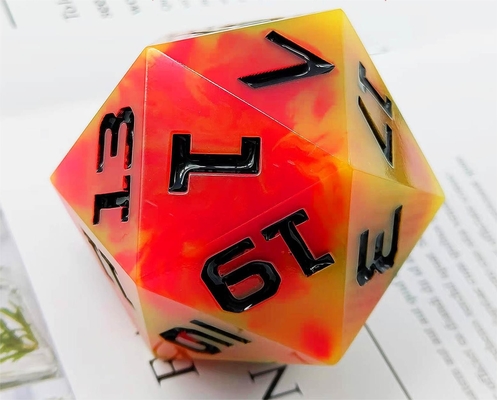 Eenzijdig 20 zijdig Glowing Resin Game Dice DND COC TRPG