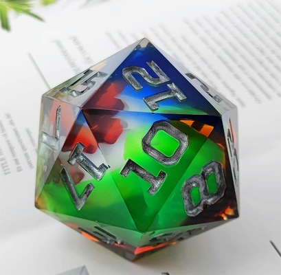 Eenzijdig 20 zijdig Glowing Resin Game Dice DND COC TRPG