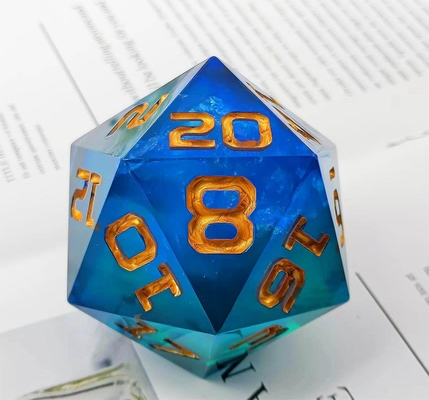 Eenzijdig 20 zijdig Glowing Resin Game Dice DND COC TRPG