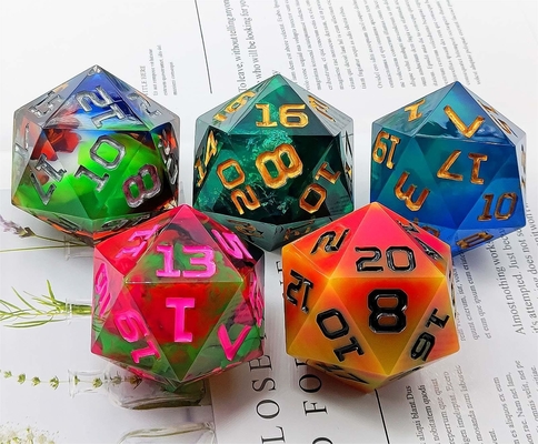 Eenzijdig 20 zijdig Glowing Resin Game Dice DND COC TRPG