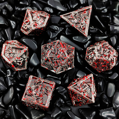 Luxe metalen polyhedraal dobbelstenen 8 actieve kleuren TRPG Dungeons And Dragons Dnd Metalen dobbelstenen set