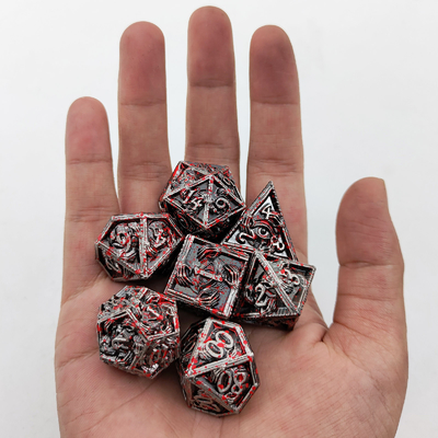 Luxe metalen polyhedraal dobbelstenen 8 actieve kleuren TRPG Dungeons And Dragons Dnd Metalen dobbelstenen set