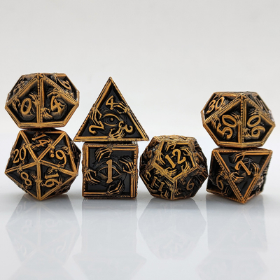 Luxe metalen polyhedraal dobbelstenen 8 actieve kleuren TRPG Dungeons And Dragons Dnd Metalen dobbelstenen set