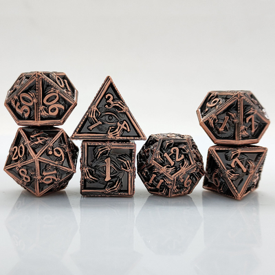 Luxe metalen polyhedraal dobbelstenen 8 actieve kleuren TRPG Dungeons And Dragons Dnd Metalen dobbelstenen set
