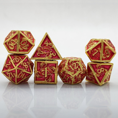 Luxe metalen polyhedraal dobbelstenen 8 actieve kleuren TRPG Dungeons And Dragons Dnd Metalen dobbelstenen set
