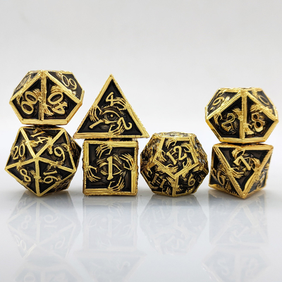 Luxe metalen polyhedraal dobbelstenen 8 actieve kleuren TRPG Dungeons And Dragons Dnd Metalen dobbelstenen set
