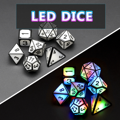 Ultra Long Standby LED oplaadbare dobbelstenen set Dragon And Dungeon