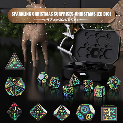 Kerstelementen LED oplaadbare dobbelstenen set Dragon And Dungeon