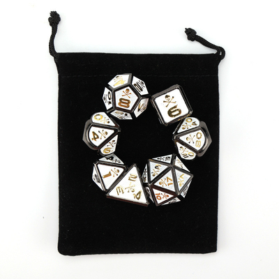 7 Skeleton Dice, Multi Faced Digital Color DND Board Game, Dragon en Dungeon