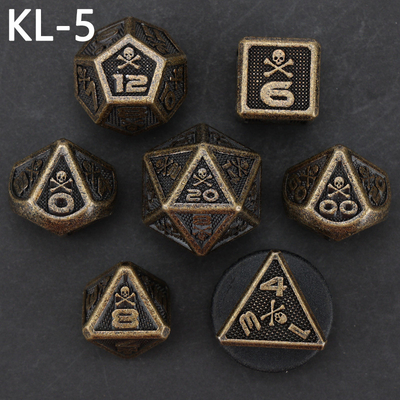 7 Skeleton Dice, Multi Faced Digital Color DND Board Game, Dragon en Dungeon