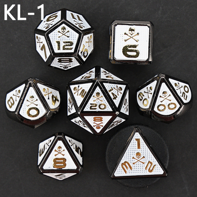 7 Skeleton Dice, Multi Faced Digital Color DND Board Game, Dragon en Dungeon