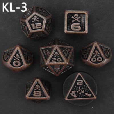 7 Skeleton Dice, Multi Faced Digital Color DND Board Game, Dragon en Dungeon