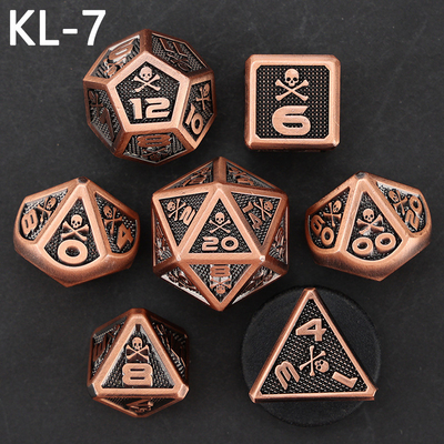7 Skeleton Dice, Multi Faced Digital Color DND Board Game, Dragon en Dungeon