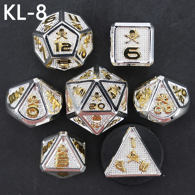 7 Skeleton Dice, Multi Faced Digital Color DND Board Game, Dragon en Dungeon