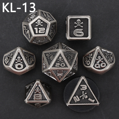 7 Skeleton Dice, Multi Faced Digital Color DND Board Game, Dragon en Dungeon